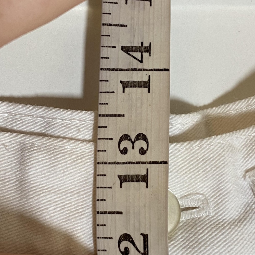 Vintage Browning St Shorts Juniors 9/10 White Pleated Chino High Waist Twill - Picture 15 of 16